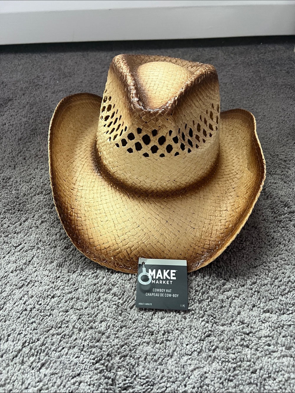 Faded Woven Straw Cowboy Hat by Make Market®
